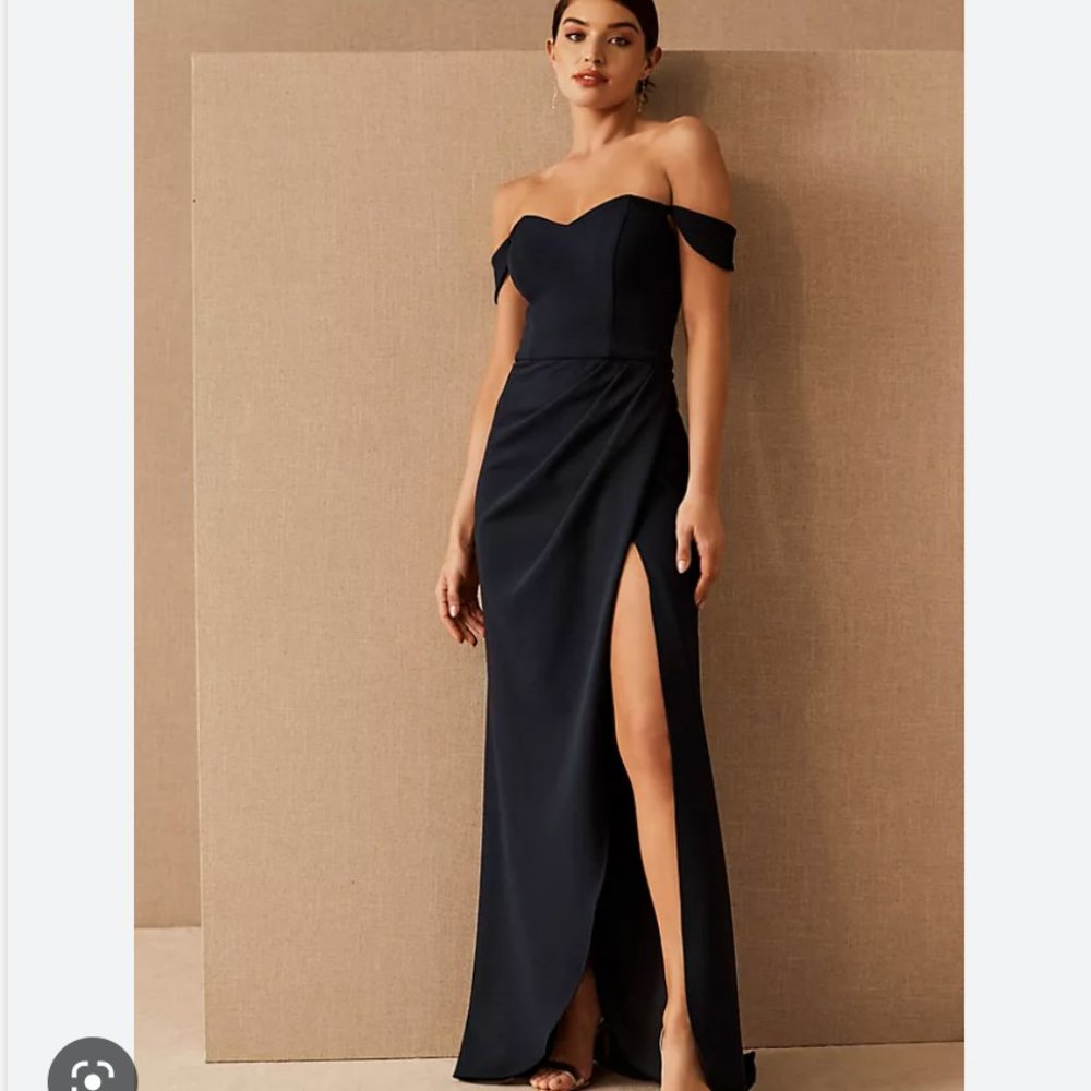 Anthropologie, BHLDN ROSSI CREPE MAXI DRESS Size 4, bridesmaid dress